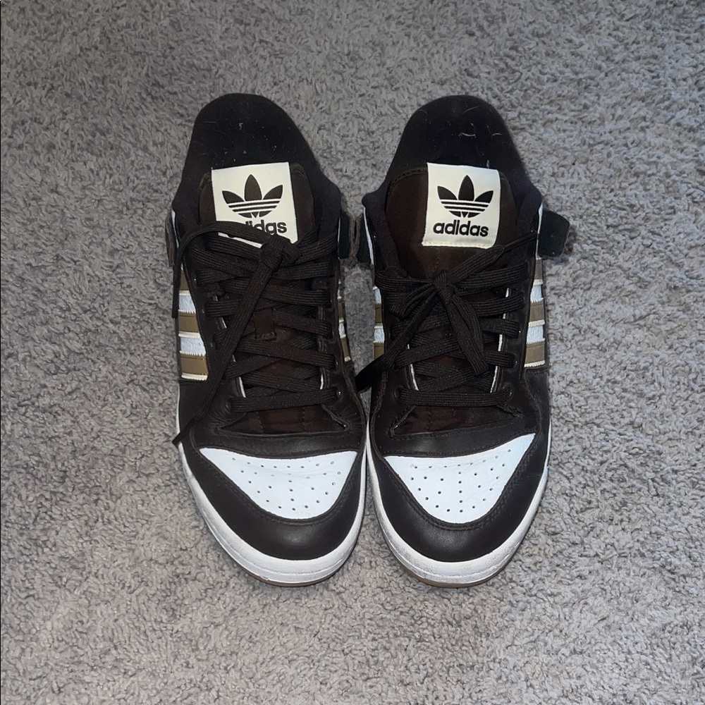 adidas Black, White & Gold Low-Top Sneakers